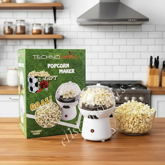 صانعة فشار خالية من الزيت بقوة 1200 واط - طهي بالهواء الساخن، جاهزة في 3 دقائق