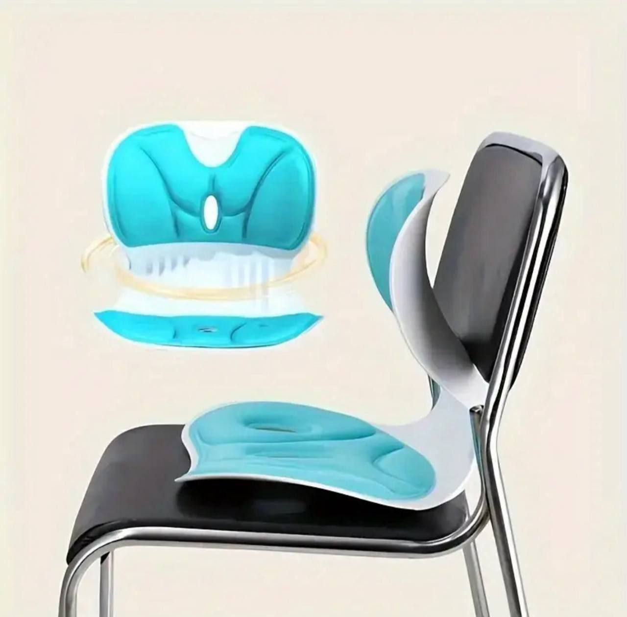 كرسي مريح لدعم الظهر، وسادة قطنية طبية لتصحيح وضعية الجسم وتخفيف آلام أسفل الظهر - مثالي للمكتب، والجلوس على الأرض، والمنزل - تصميم متعدد الألوان للبالغين والأطفال