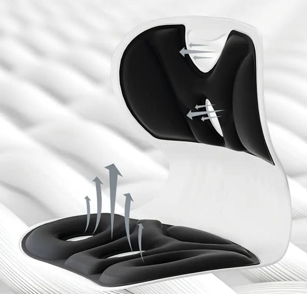 كرسي مريح لدعم الظهر، وسادة قطنية طبية لتصحيح وضعية الجسم وتخفيف آلام أسفل الظهر - مثالي للمكتب، والجلوس على الأرض، والمنزل - تصميم متعدد الألوان للبالغين والأطفال