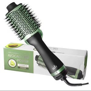 فرشاة تصفيف الشعر بالهواء الساخن ثلاثية الأبعاد من أفوكادو - فرشاة بقوة 2000 واط لتنعيم الشعر وتكثيفه، لتجفيف سريع وتصفيف احترافي