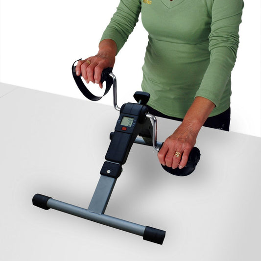 جهاز تمارين دواسات صغير محمول مزود بشاشة LCD، جهاز تمارين دواسات للذراعين والساقين