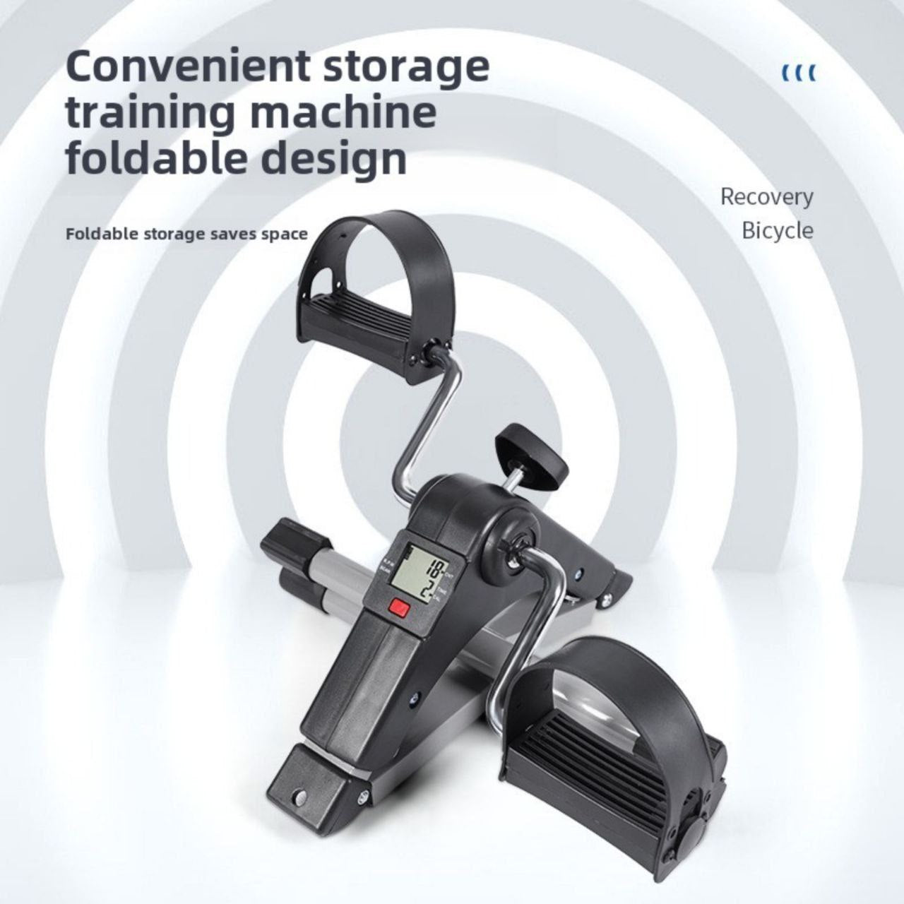 جهاز تمارين دواسات صغير محمول مزود بشاشة LCD، جهاز تمارين دواسات للذراعين والساقين